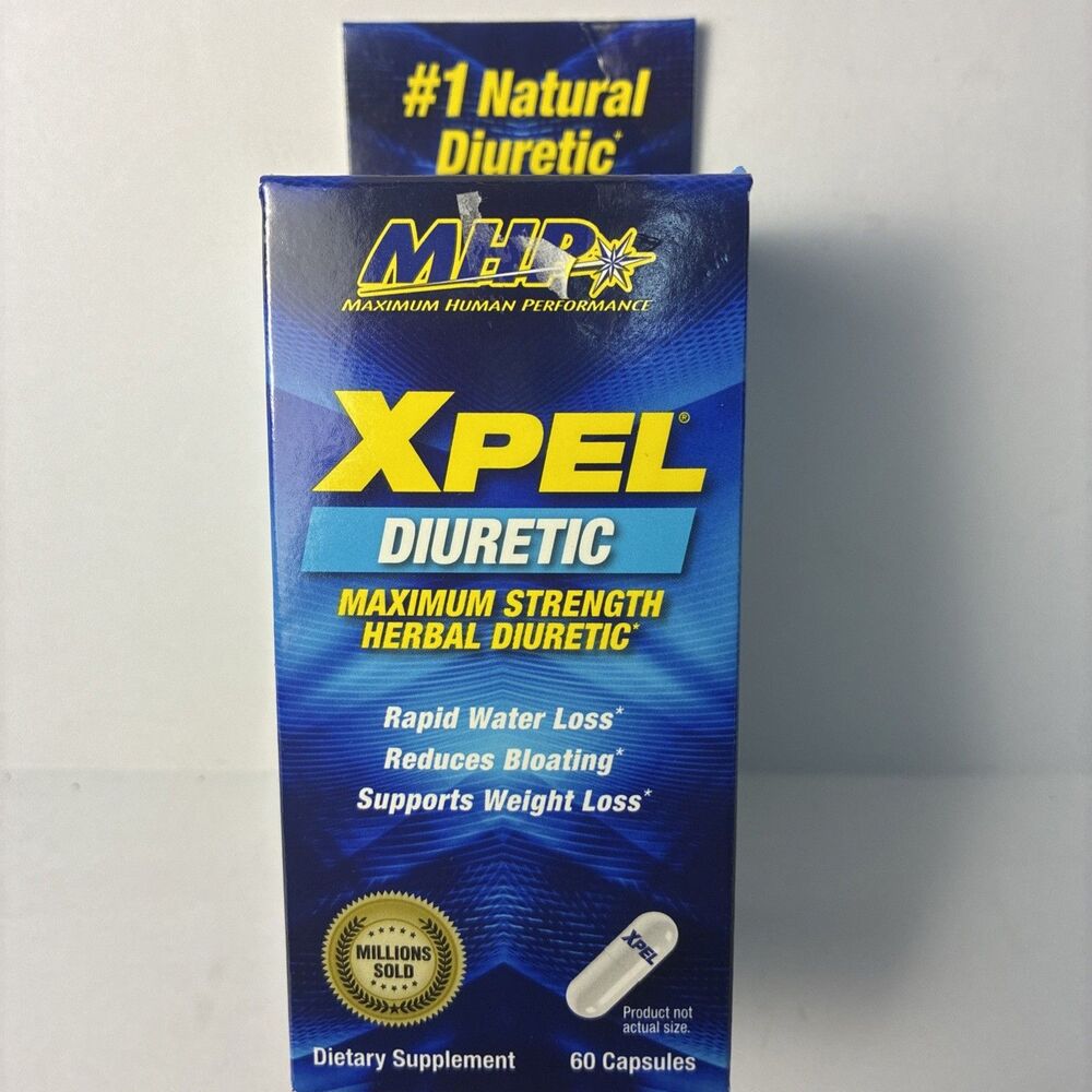 MHP Xpel Maximum Strength Herbal Diuretic, 60 capsules X5/27+ | Fast Water Loss